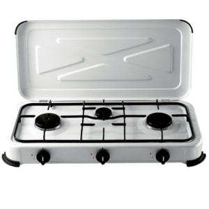 Starlux 3-Burner Tabletop Gas Stove, White