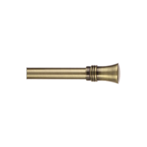 Metal Curtain Rod 48-82", Black & Gold