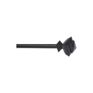 Metal Curtain Rod 48-82", Black