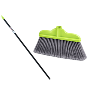 Eazzz 33cm Broom & Painted Wooden Handle, Green