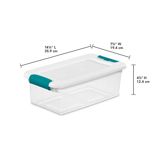 Sterilite 25 Quart Latching Box, Clear - Image 2