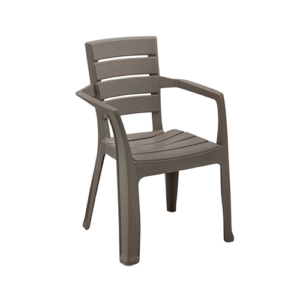 Rimax Baru Plastic Arm Chair, Mocha