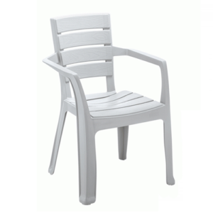 Rimax Baru Plastic Arm Chair, Gray