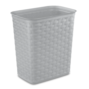 Sterilite 3.4 Gallon Weave Wastebasket, Cement
