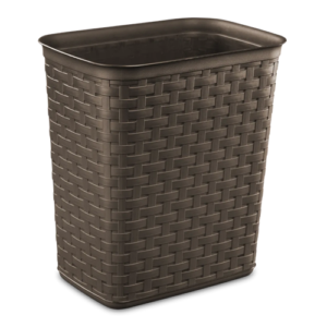 Sterilite 3.4 Gallon Weave Wastebasket, Espresso