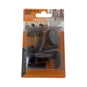 Hyderon 8 pack Furniture Nail-On Glides 3 x 3.8 cm, Round