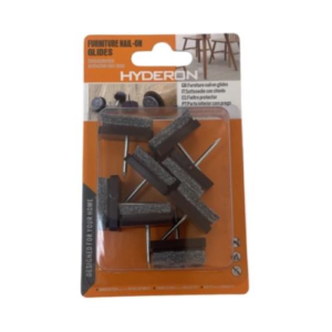 Hyderon 8 pack Furniture Nail-On Glides 3 x 3.8 cm, Square