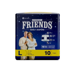 Friends Overnight Adult Diapers 10pak, Large