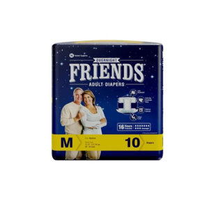Friends Overnight Adult Diapers 10pak, Medium