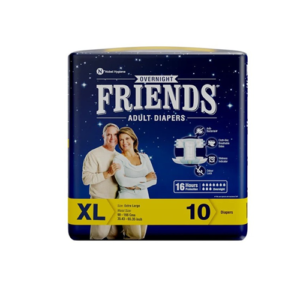 Friends Overnight Adult Diapers 10pak, X-Large