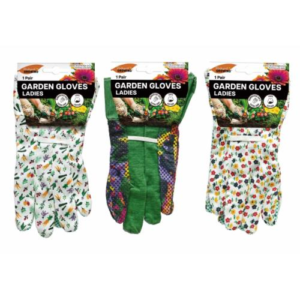 Ladies Garden Gloves w/Grip, Assorted Colors