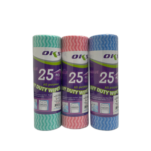 OKS All Purpose Heavy Duty WipIng Cloths, Roll of 25