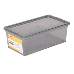 Glad 6Lt Storage Box, Smoky Gray