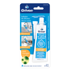 Griven Transparent Anti-Fungal Silicone Sealant, 80ml
