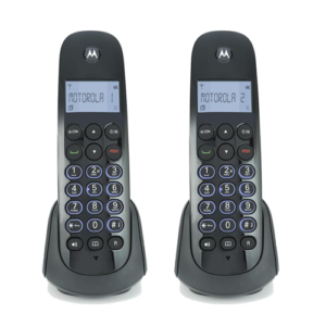 Motorola Double Handset Cordless Landline Phone, Black