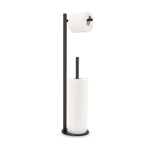 Free Standing Toilet Roll Holder, Black