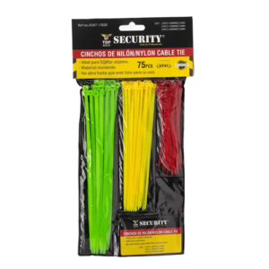 Colored Nylon Cable Ties Assorted Sizes, Pack of 75