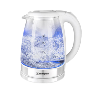 Westinghouse 1.8L Cordless Glass Electric Kettle, White