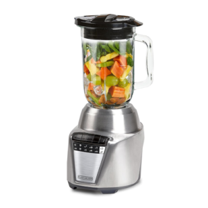 Black+Decker 8-Speed Blender, Glass Jar, Silver